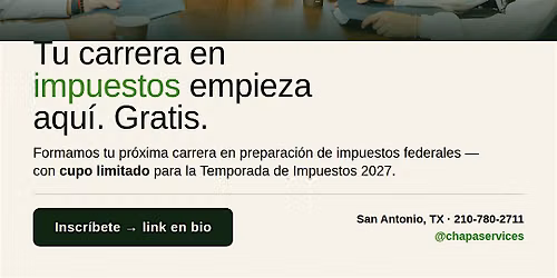 Chapa Academy : Curso Gratis de Preparac de Impuestos Federales