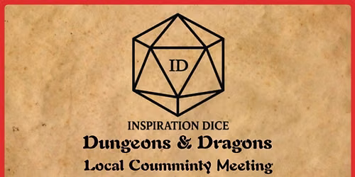 Local Green Bay D&D community meeting hosted by Inspiration Dice