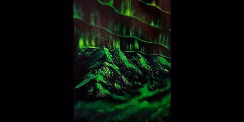 Northern Lights Mountain Oil Painting | Charles Felder, instructor