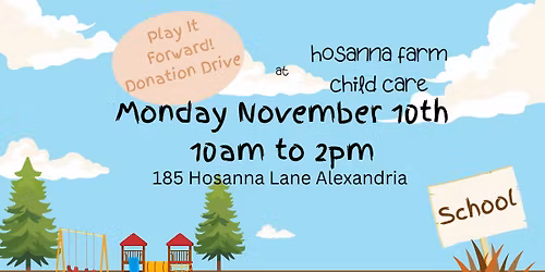 Play It Forward! Donation Drive