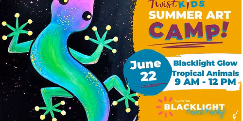 Blacklight Glow Kids Camp Day 1: Gecko & Slime