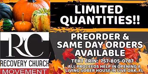 Smoked Meat Fundraiser for Recovery Church Sober House