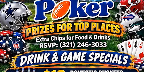 \u2660\ufe0f FOOTBALL SUNDAY POKER is ON! \u2660\ufe0f