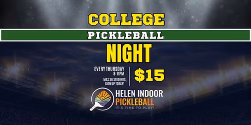 College Pickleball Night