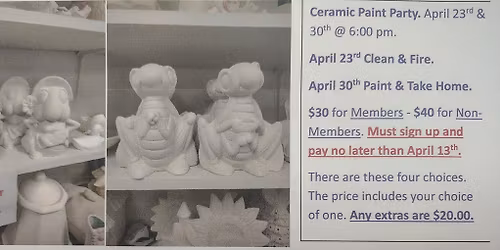 Ceramic Paint Party.