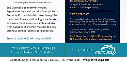 Tour of Savannah & The Georgia Ports Authority