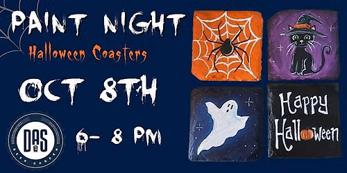 Halloween Slate Coasters Paint Night
