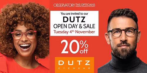 Dutz Eyewear Open Day & Sale at Observatory the Opticians in Ipswich