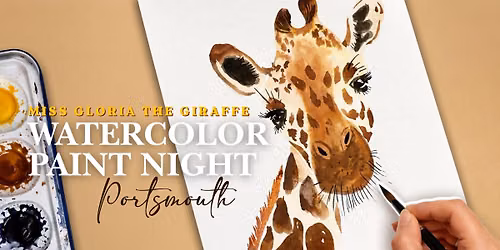 Miss Gloria the Giraffe | Portsmouth Paint Night | Tina's Art Studio