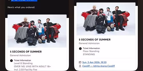 5 Seconds of Summer Cardiff Tickets