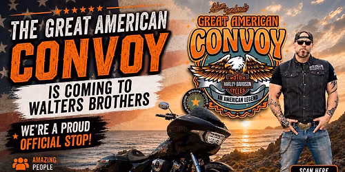 Great American Convoy with Adam Sandoval stops at WBHD all to benefit Wounded Warrior Project!