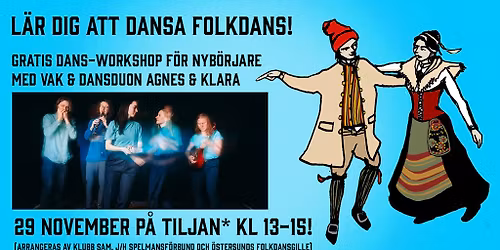 Workshop i folkdans med kvintetten VAK - f\u00f6r nyb\u00f6rjare - GRATIS