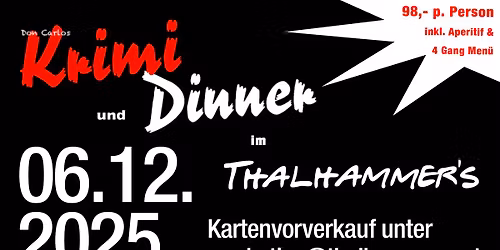 Krimi & Dinner 6.12.2025
