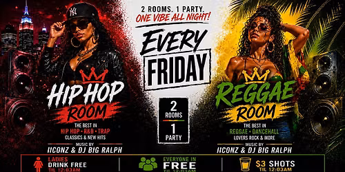 2 Rooms 1 Party Reggae Room & Hip Hop Room @ CLUB EURO