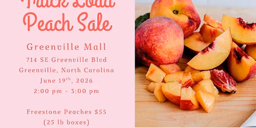 Peach Sale - Greenville, NC from 2:00 - 3:00 pm at Greenville Mall 