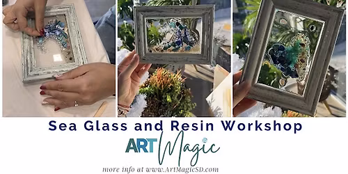 Ocean Sea Glass and Resin Art Workshop - painting or ornaments | San Diego