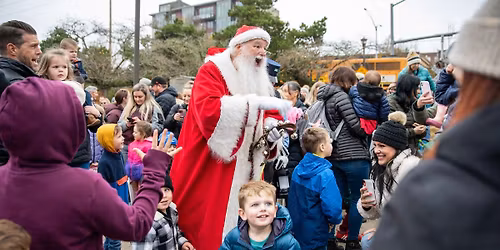 Santa Arrives to Salem Aboard the Carousel Express Train