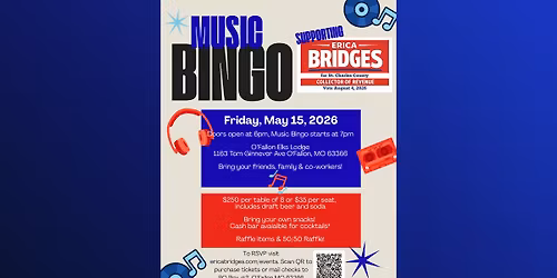 Music Bingo - Erica Bridges for County Collector