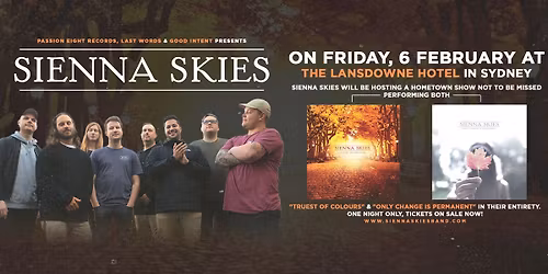 LAST WORDS PRESENTS | SIENNA SKIES | Supports TBA