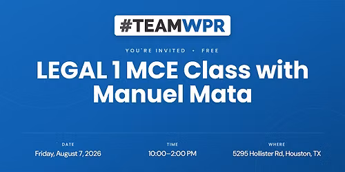 LEGAL 1 MCE Class with Manuel Mata