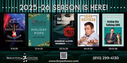 Season 2025-2026: 5 Dates at the Brighton Center for the Performing Arts