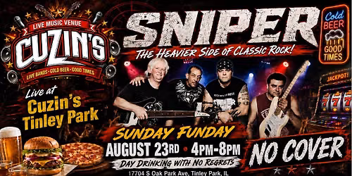 Sniper Rocks Tinley Park - Sunday Funday with Day Drinking & No Regrets