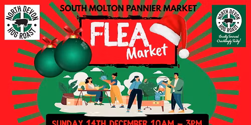 South Molton Festive Flea Market with North Devon Hog Roast serving!