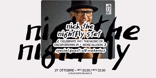 JAZZMI 2026: Nick the Nightfly 5tet Celebrate 100! Oscar Brown Jr & Mose Allison. Guest-Ulf Wakenius
