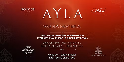 AYLA at DAER Rooftop | Your New Friday Ritual | April 24th