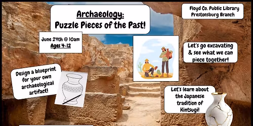 SRP Activity Day: "Archaeology: Puzzle Pieces of the Past!" (Ages 4-12)