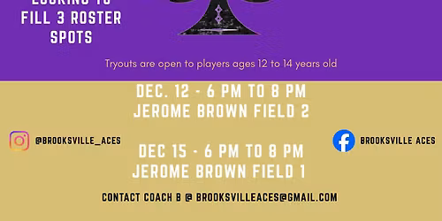 Brooksville Aces Open Practice Tryouts
