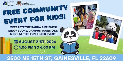 Free Community Event For Kids! Meet Pete the Panda & Friends