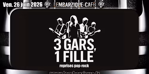 [CONCERT] 3 Gars, 1 Fille (reprises pop-rock)