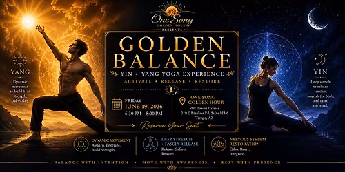 \u262f\ufe0f Golden Balance: Yin + Yang Yoga Experience