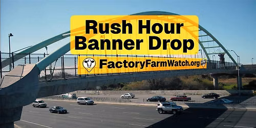 Rush Hour Banner Drop for Factory Farm Watch