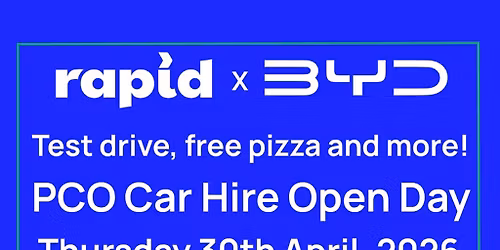 Rapid x BYD PCO Car Hire Open Day - Free Sign Up