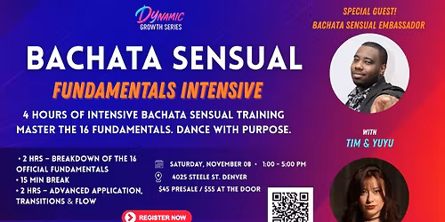 DYNAMIC GROWTH SERIES: Bachata sensual fundamentals intensive