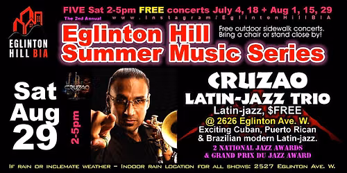 Free Jazz Concerts: Cruzao Latin-Jazz Trio