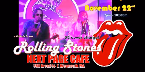 Rolling Stones tribute, 19th Nervous Breakdown, at the Next Page Cafe in Weymouth MA