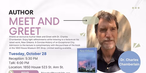 Author Meet & Greet - Dr. Charles Chamberlain (book signing & lecture)