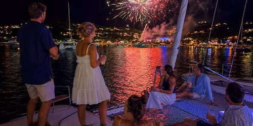 Exclusive 4th of July St John Fireworks Yacht Charter Aboard 50\u2032 Luxury Catamaran