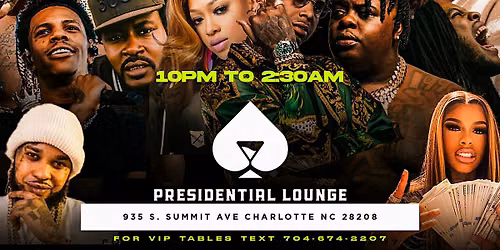 June 13th Official Concert Afterparty Text 704-674-2207 for tables