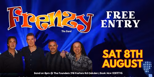 Free Entry \ud83c\udfb8 Frenzy - The Band | Live at The Founders