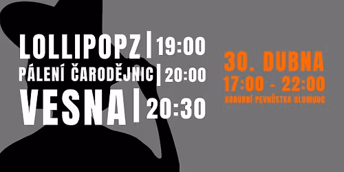 P\u00e1len\u00ed \u010darod\u011bjnic Olomouc s Lollipopz a kapelou Vesna