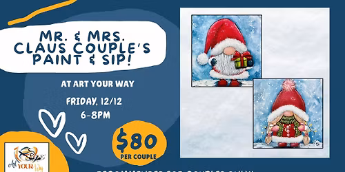 Mr. & Mrs. Clas Couple's Paint & Sip!