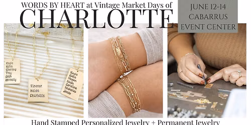 Words By Heart Jewelry @ Vintage Market Days of Charlotte