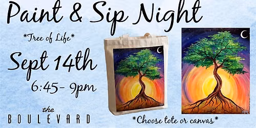 Tree of Life Tote or Canvas Paint Night