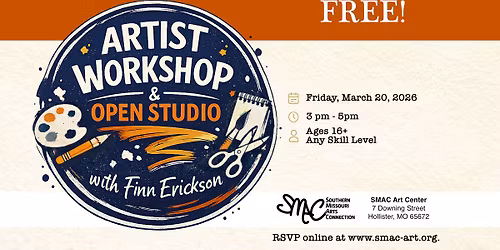 Artist Workshop & Open Studio with Finn Erickson