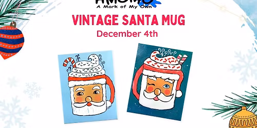 VINTAGE SANTA MUG CANVAS