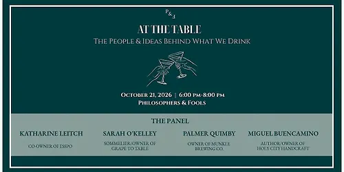 At The Table The People & Ideas Behind What We Drink